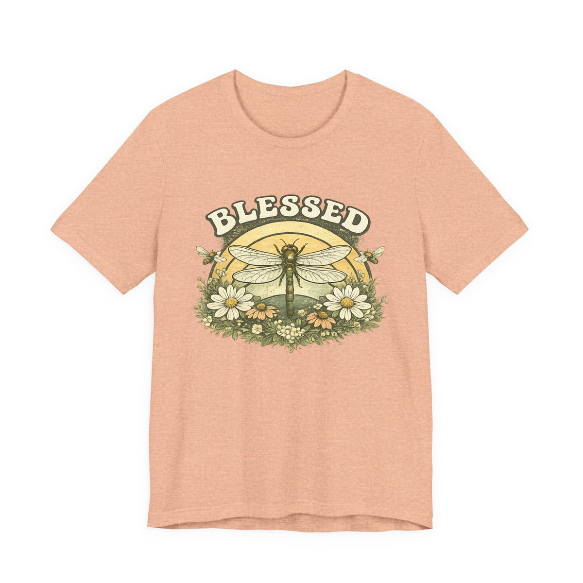 Blessed Dragonfly T-Shirt Blumen & Natur T-Shirt Boho & Glaube T-Shirt Vintage-Botanik Graphic