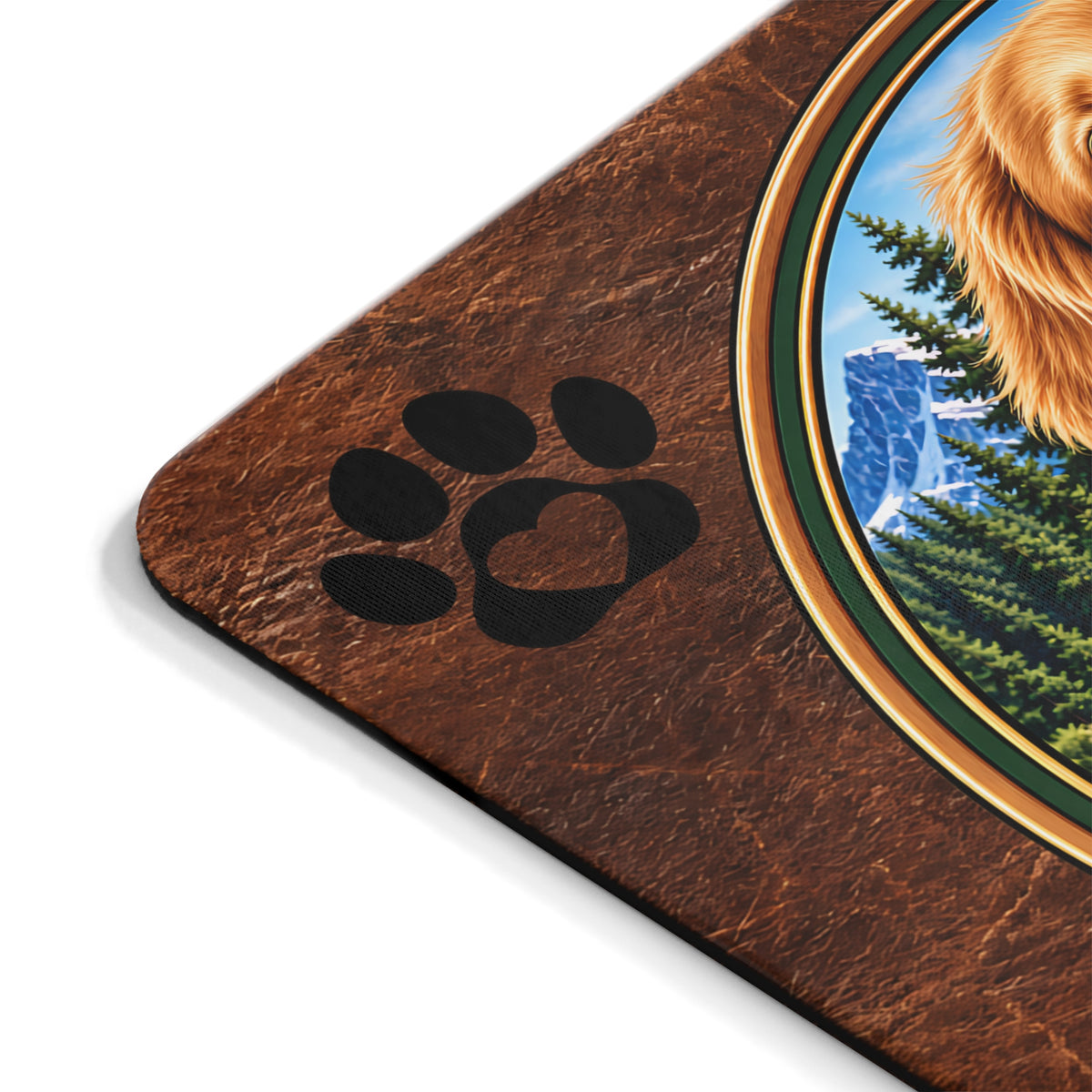 Personalisiertes Golden-Retriever-Mousepad mit Name