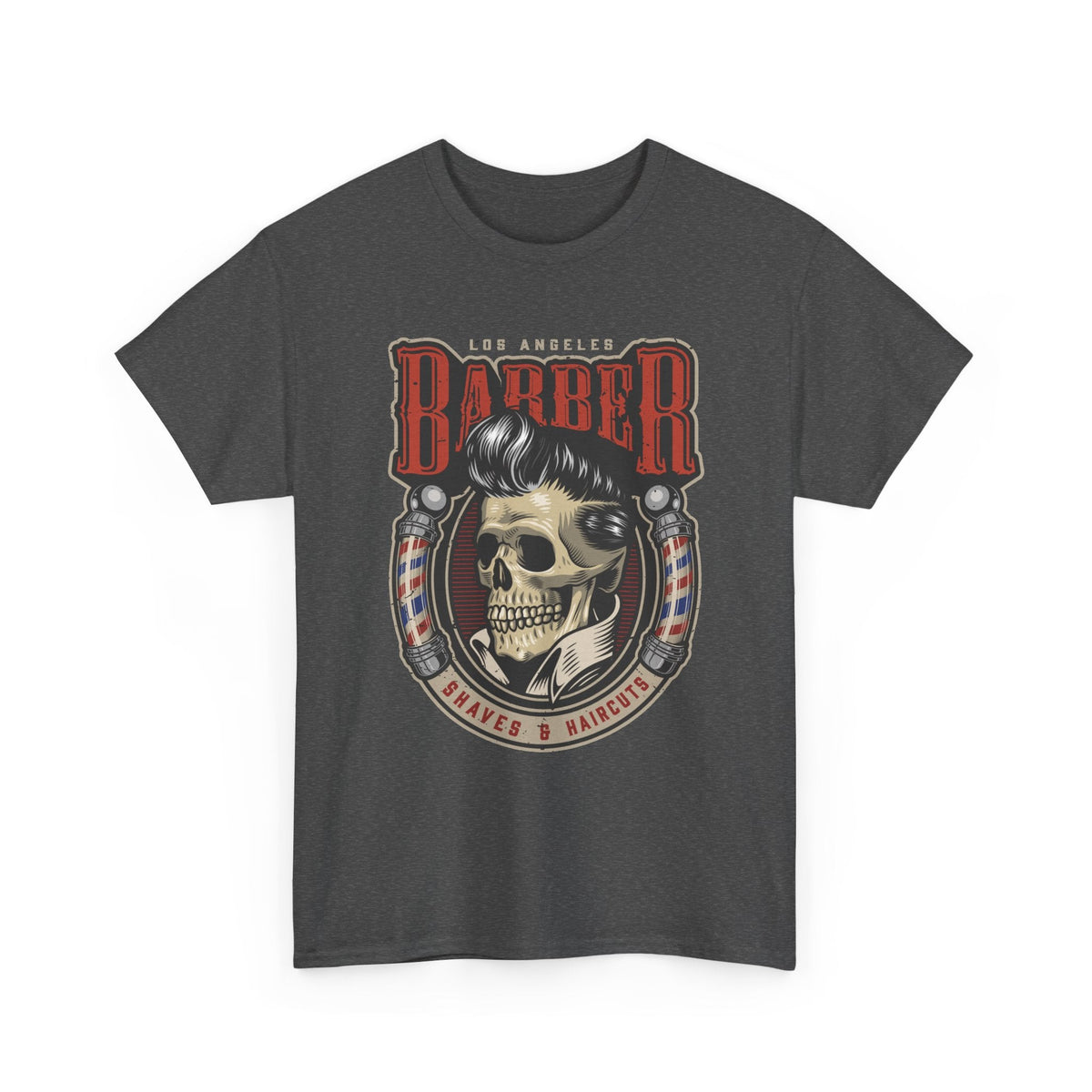 Barber Skull T-Shirt – Vintage Barbershop Grafik-T-Shirt