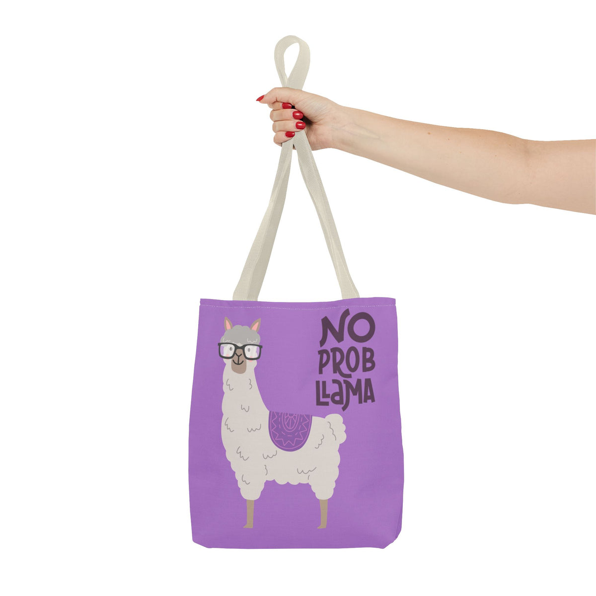 No Prob-Llama Stofftasche – Lustiges Alpaka mit Brille