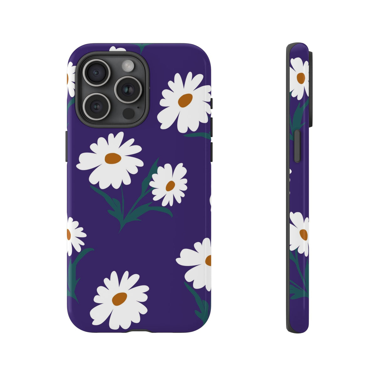 Lila Gänseblümchen Robuste Handyhülle – Blumenes Blumendesign