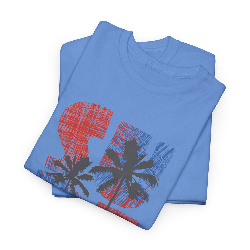 California Surf T-Shirt – Retro Surfbrett & Palmen Grafik-T-Shirt