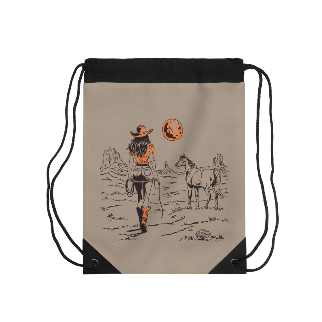 Cowgirl Turnbeutel – Western Pferde & Wüsten Design von Kalabula