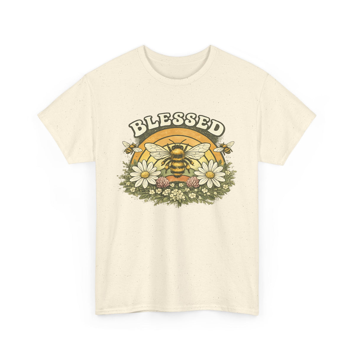 Blessed Bee T-Shirt – Christlicher Glaube & Blumen-Biene Grafik-T-Shirt