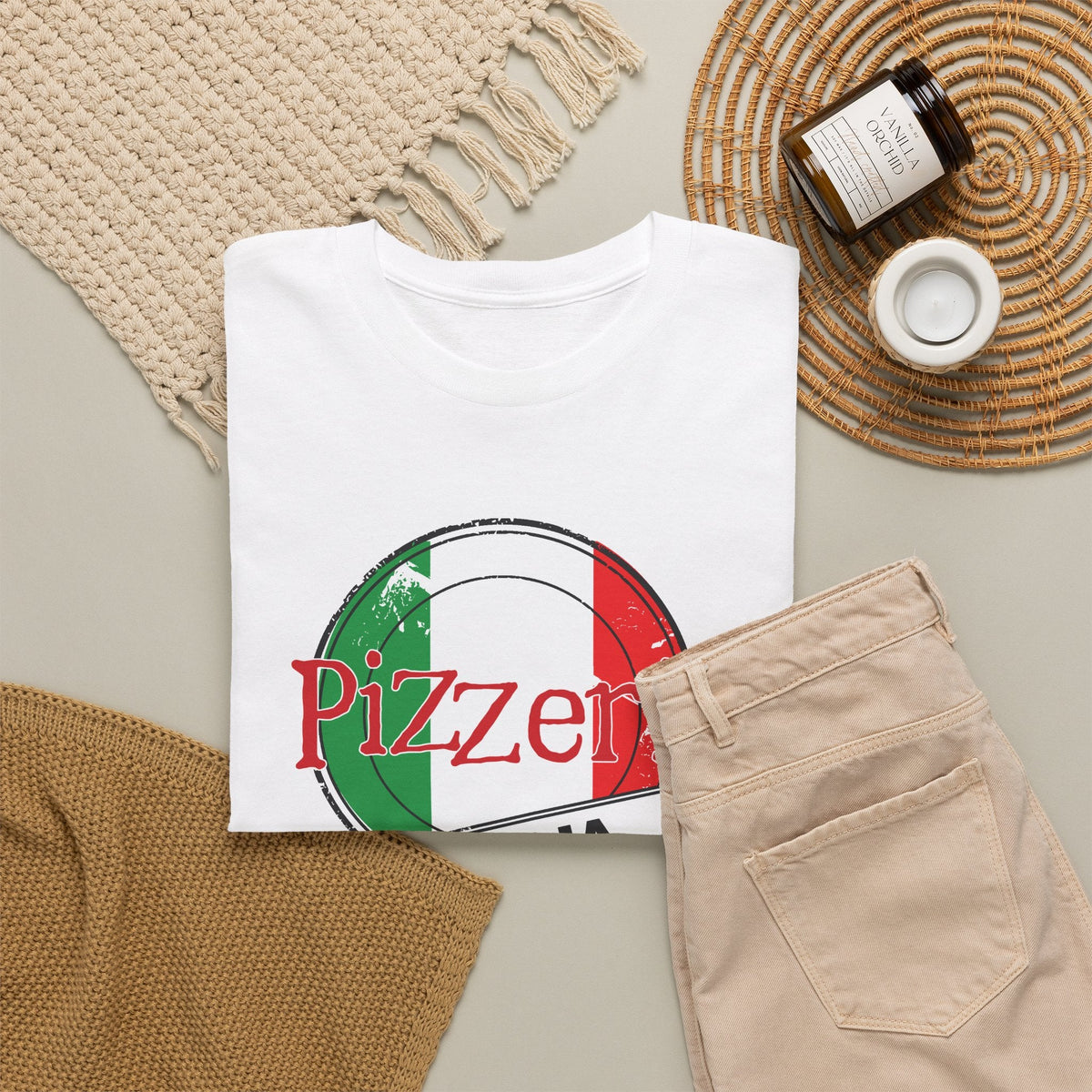 Vintage Italian Food T-Shirt – Italienische Pizza, Pizzeria & Street Food Grafik-T-Shirt