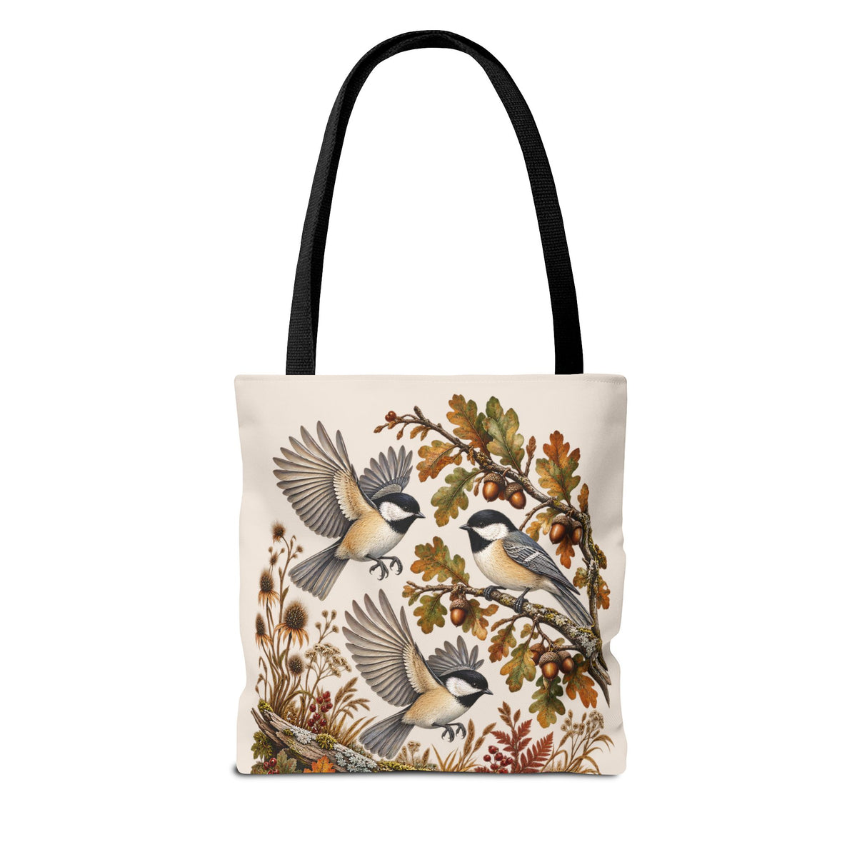 Vogel Stofftasche – Vintage Meisen & Naturmotiv Einkaufstasche