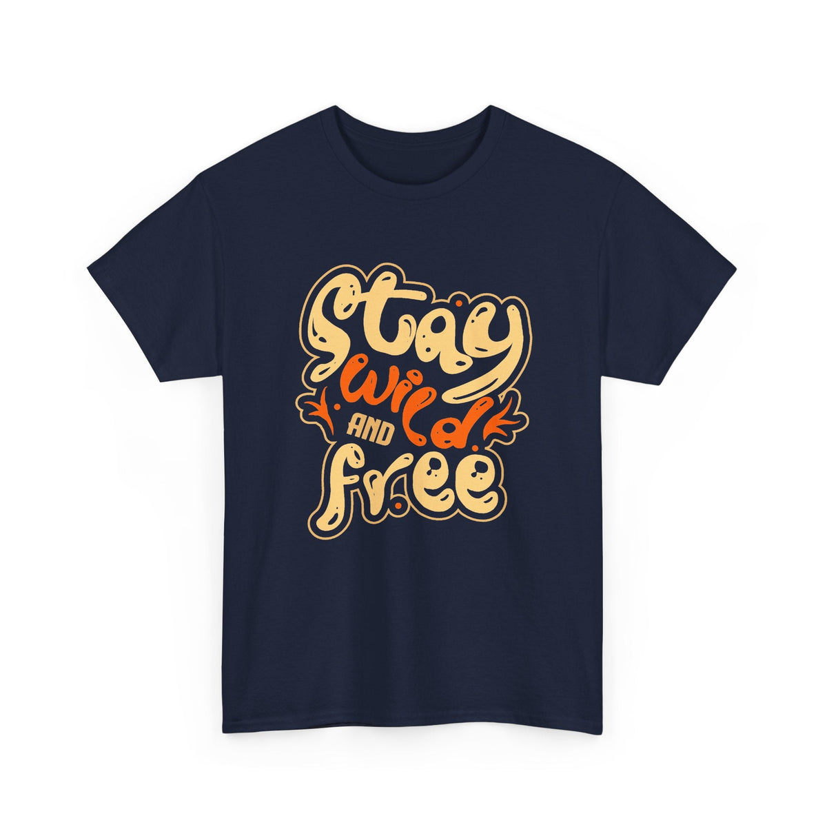 “Stay Wild and Free” T-Shirt – Boho & Natur Grafik-T-Shirt