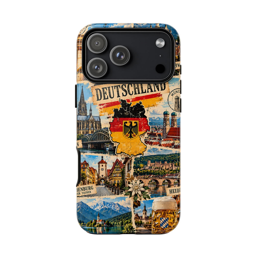 Deutschland-Reise-Collage Handyhülle – Robuste Handyhülle im deutschen Vintage-Stil