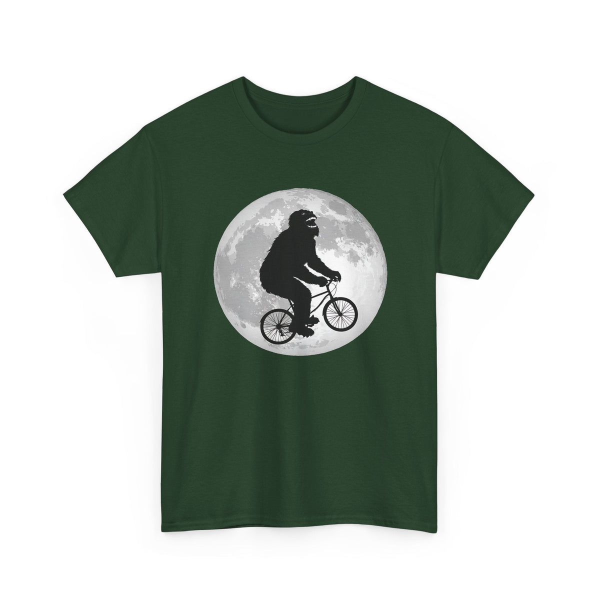 Bigfoot Bicycle T-Shirt – Mond & Natur-Abenteuer Grafik-T-Shirt