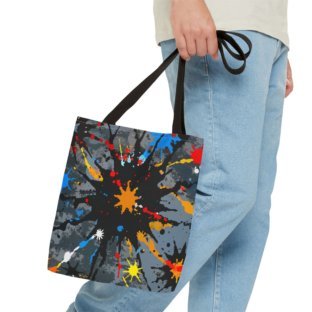 Abstrakte Kunst Stofftasche – Color Splash Design