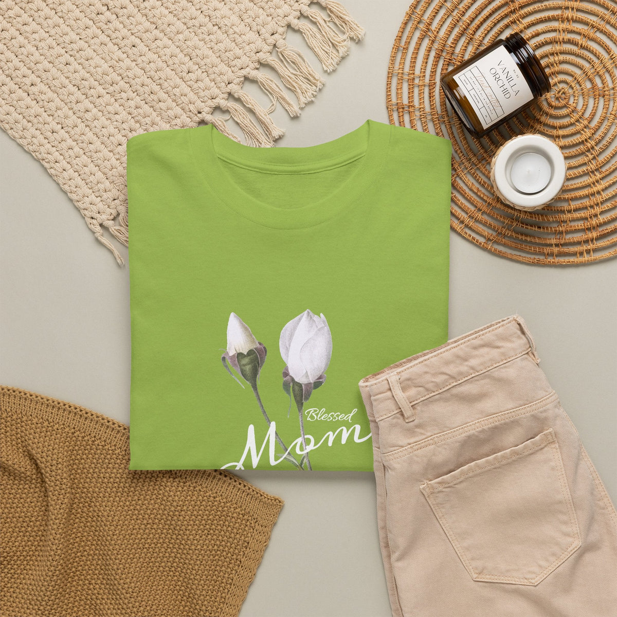 Mom Floral T-Shirt – Minimalistisches Damen-Baumwollshirt Grafik-T-Shirt