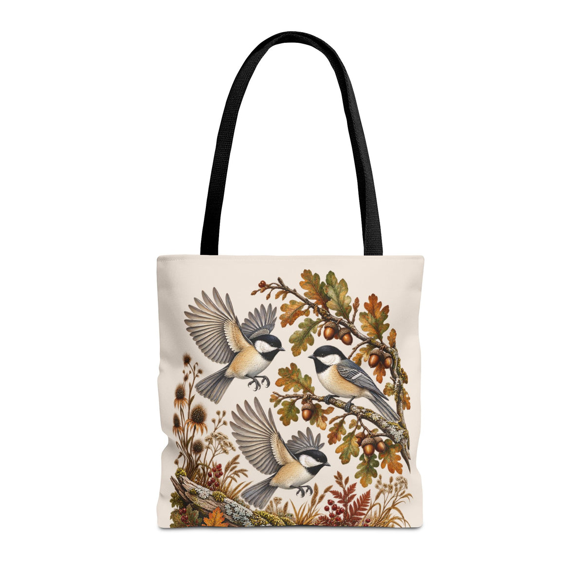 Vogel Stofftasche – Vintage Meisen & Naturmotiv Einkaufstasche