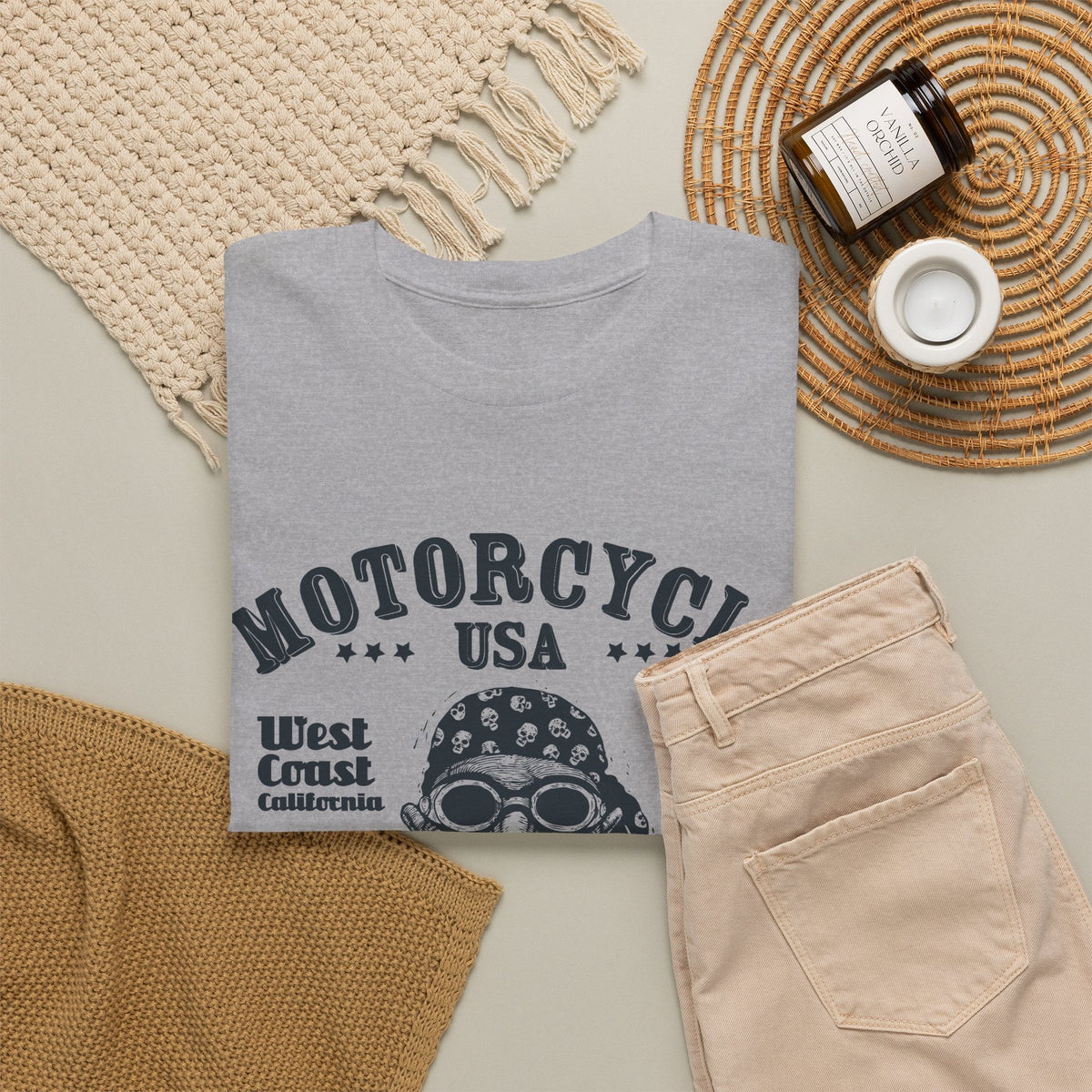 USA Motorcycle T-Shirt – Vintage Biker-Lifestyle Grafik-T-Shirt