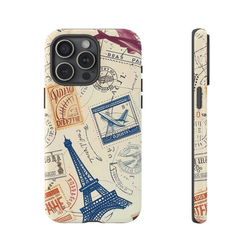 Paris Vintage-Reise Robuste Handyhülle – Eiffelturm-Design