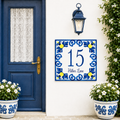 Personalisiertes Hausnummernschild Alberobello – Keramik P10