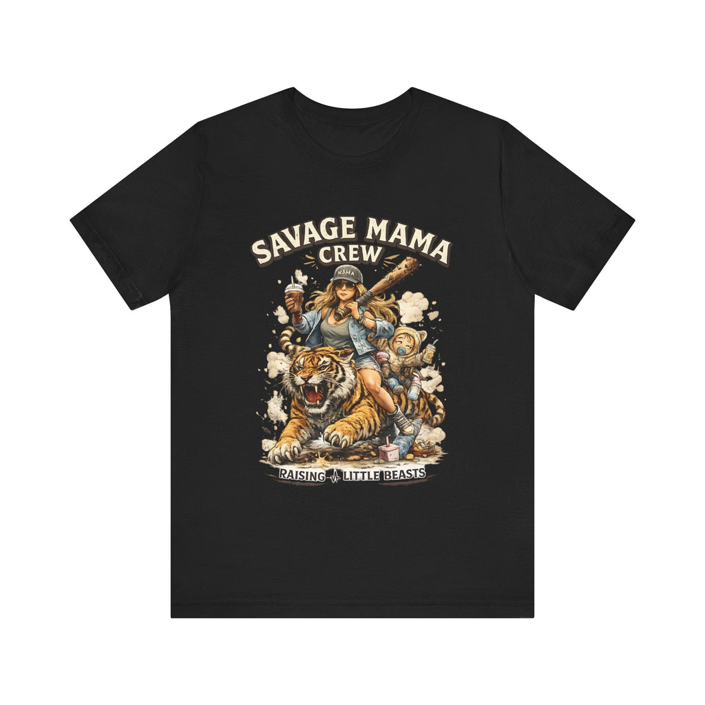 Savage Mama Crew T-Shirt Lustige Mama T-Shirt, Starke Mama Grafik-T-Shirt, Geschenk für coole Mamas