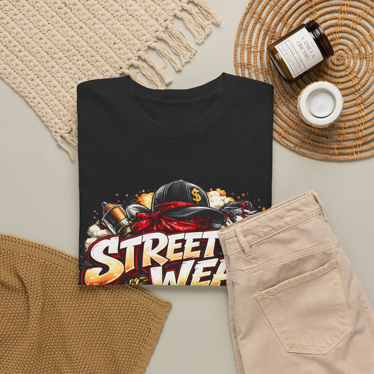 Urban Streetwear T-Shirt – Hip-Hop City Grafik-T-Shirt
