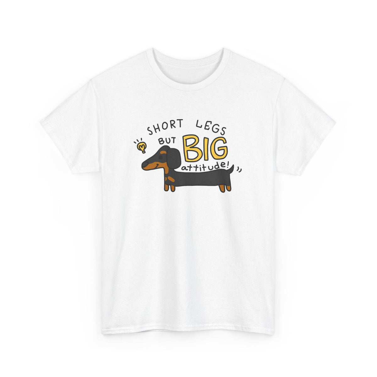 “Short Legs, Big Attitude” Dachshund T-Shirt – Lustiger Hund Grafik-T-Shirt