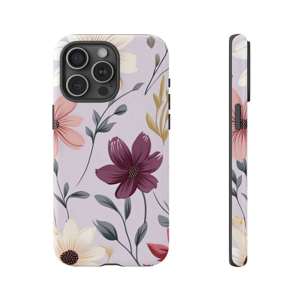 Elegante Wildblumen Robuste Handyhülle – Sanftes Pastell-Blumendesign