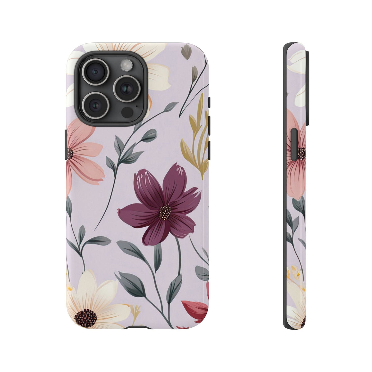 Elegante Wildblumen Robuste Handyhülle – Sanftes Pastell-Blumendesign