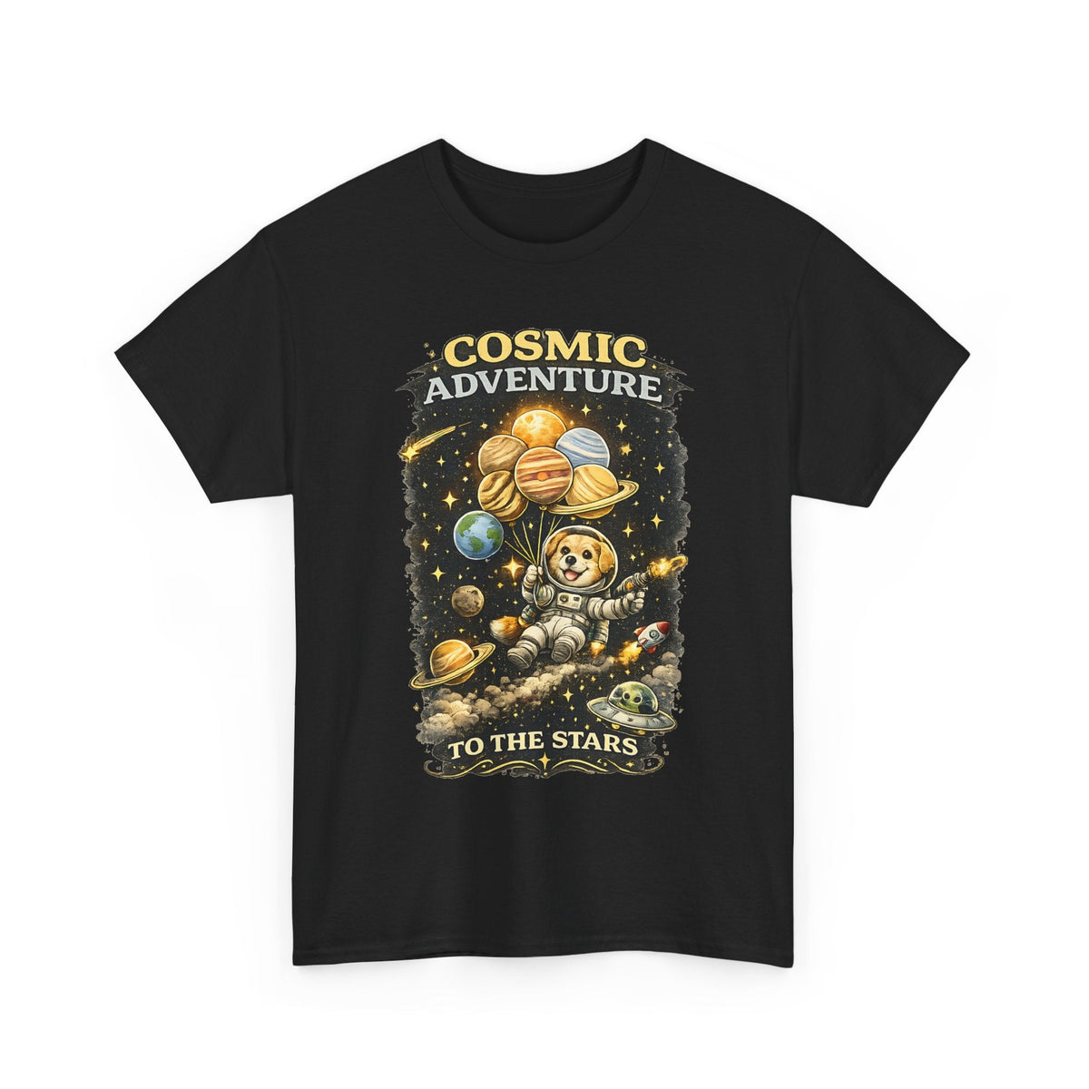 Astronaut Dog T-Shirt – Weltraum-Abenteuer Grafik-T-Shirt