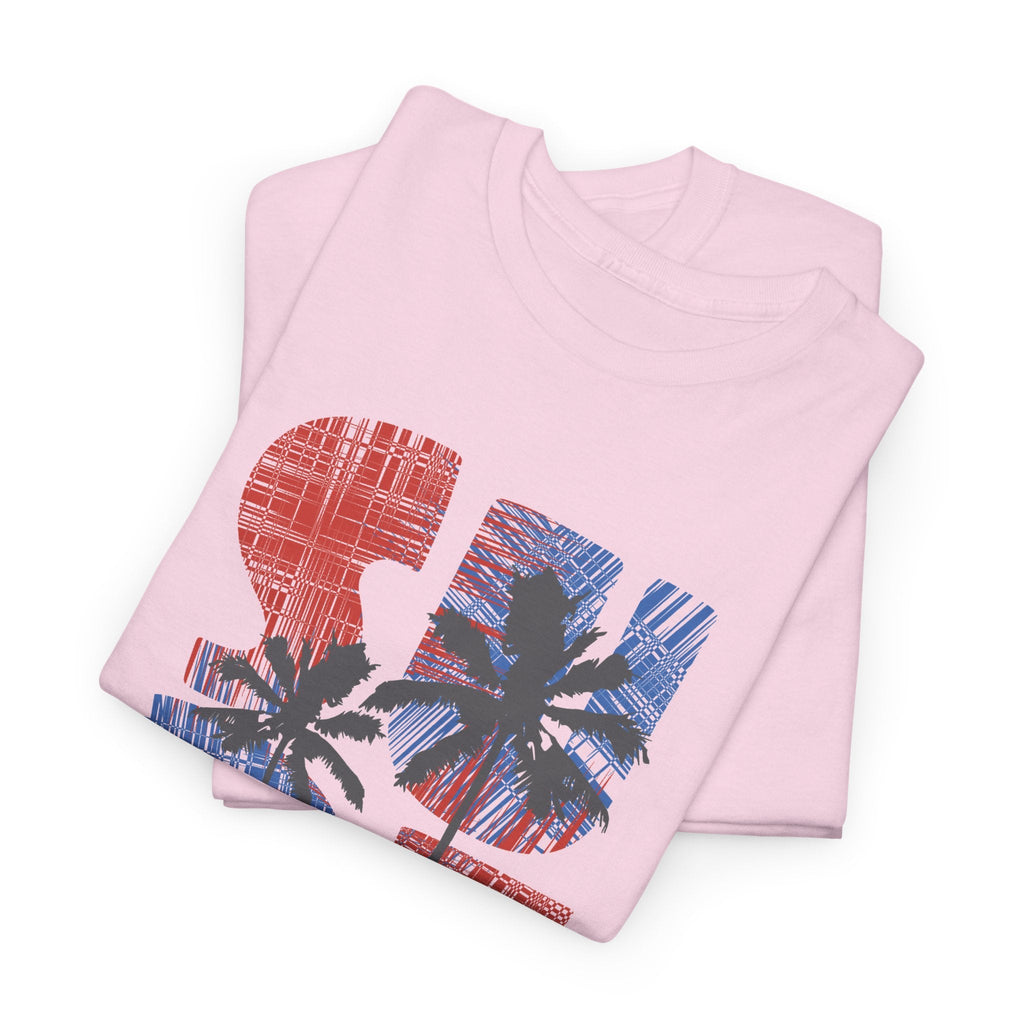 California Surf T-Shirt – Retro Surfbrett & Palmen Grafik-T-Shirt