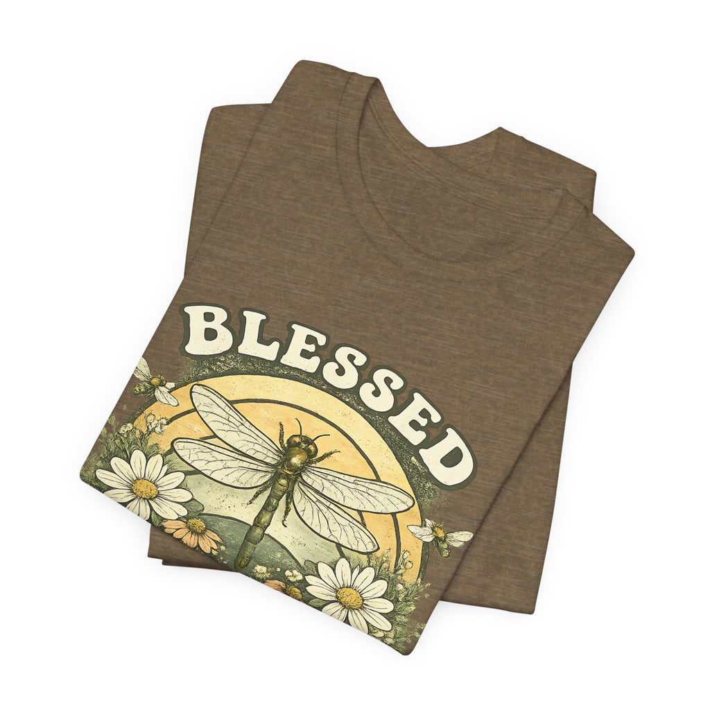 Blessed Dragonfly T-Shirt Blumen & Natur T-Shirt Boho & Glaube T-Shirt Vintage-Botanik Graphic