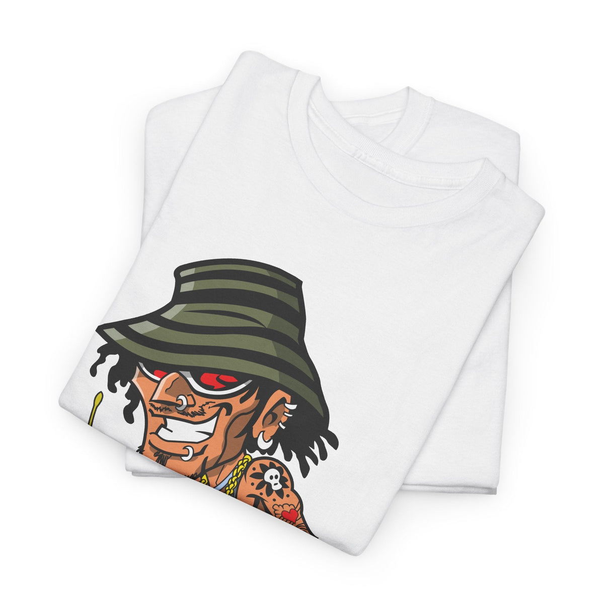 Drummer T-Shirt – Lustiger Cartoon Rock & Musik Grafik-T-Shirt