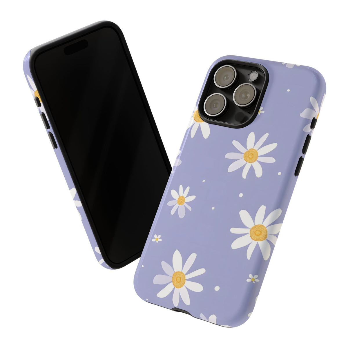 Lavendel-Gänseblümchen Robuste Handyhülle – Blumen Pattern Design