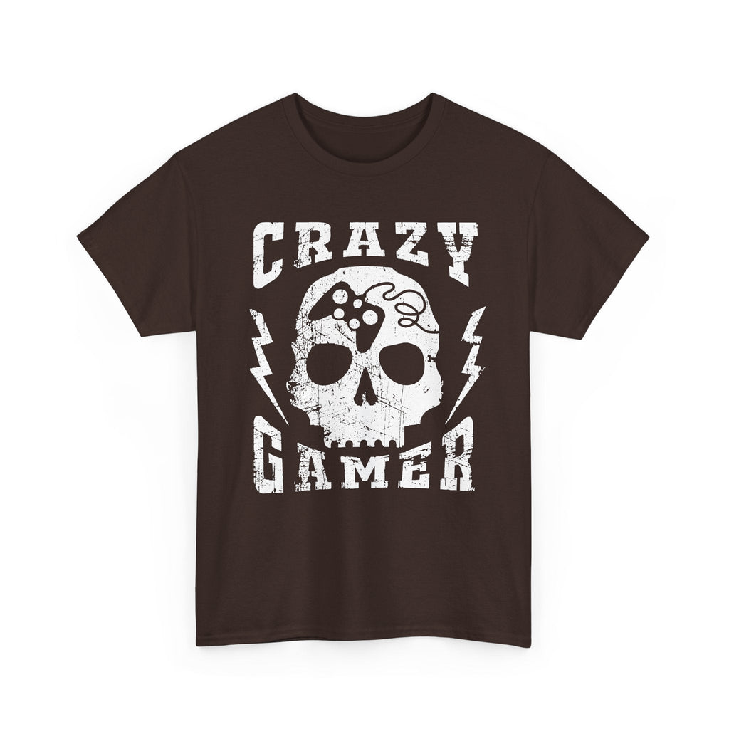 Crazy Gamer T-Shirt – Totenkopf Gaming Streetwear Grafik-T-Shirt