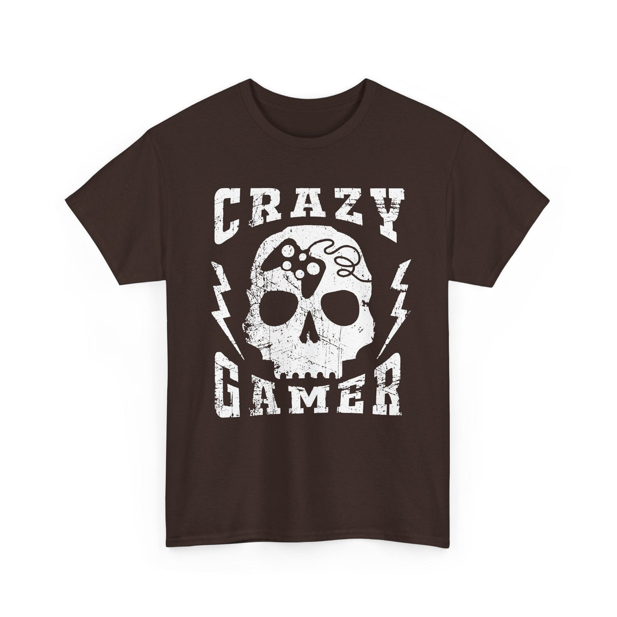 Crazy Gamer T-Shirt – Totenkopf Gaming Streetwear Grafik-T-Shirt