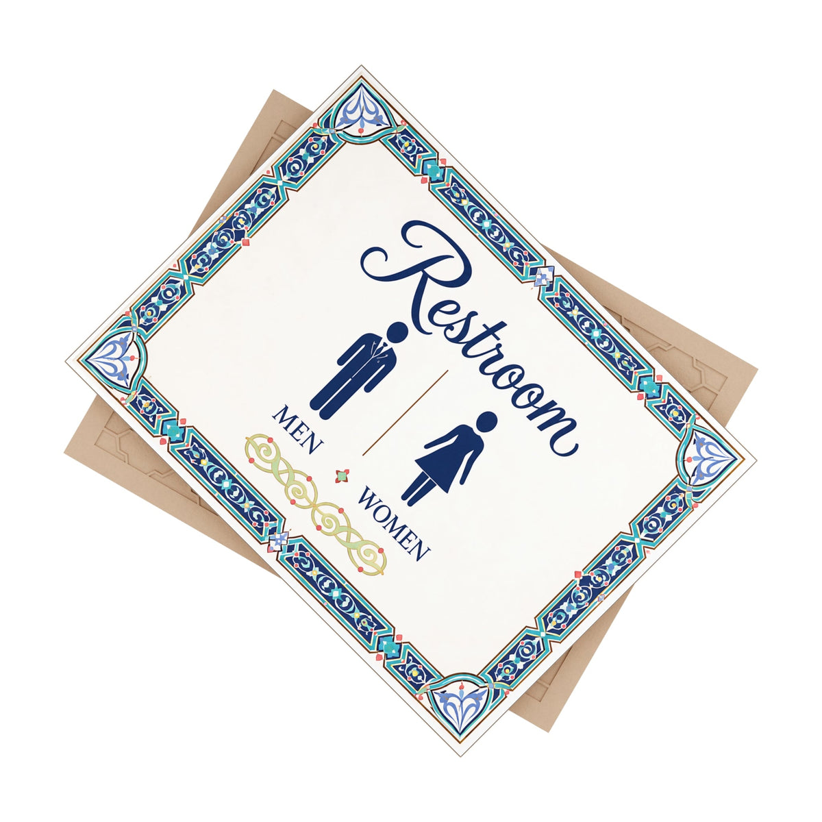 Dekoratives Keramik-Toilettenschild – Damen & Herren – SE4