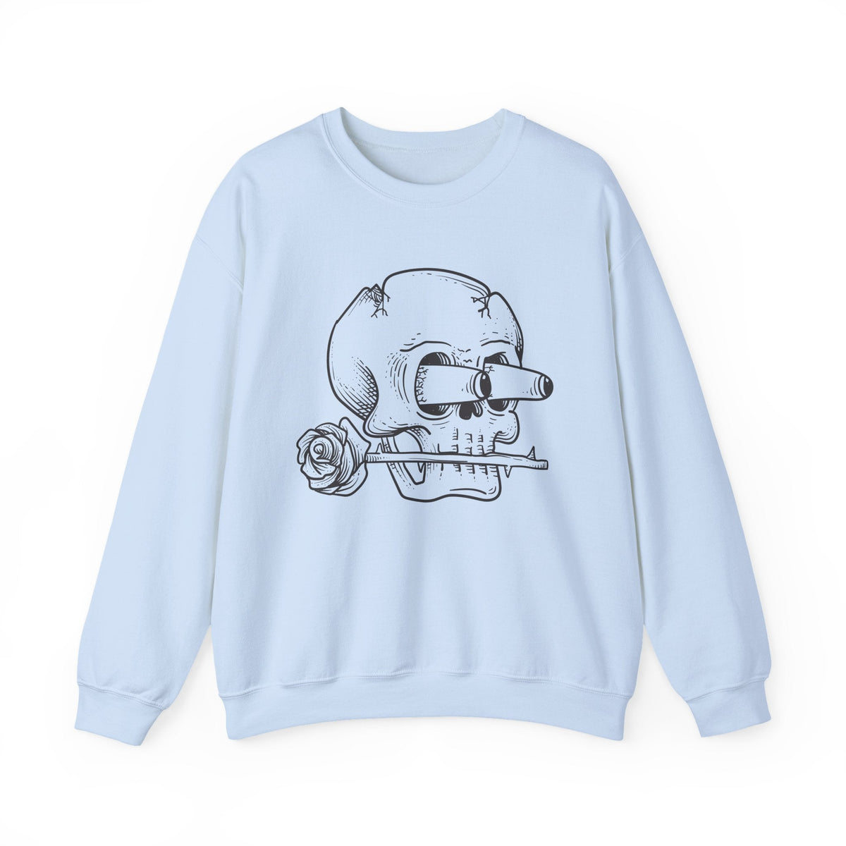 Totenkopf mit Rose Sweatshirt – Sweatshirt von Kalabula
