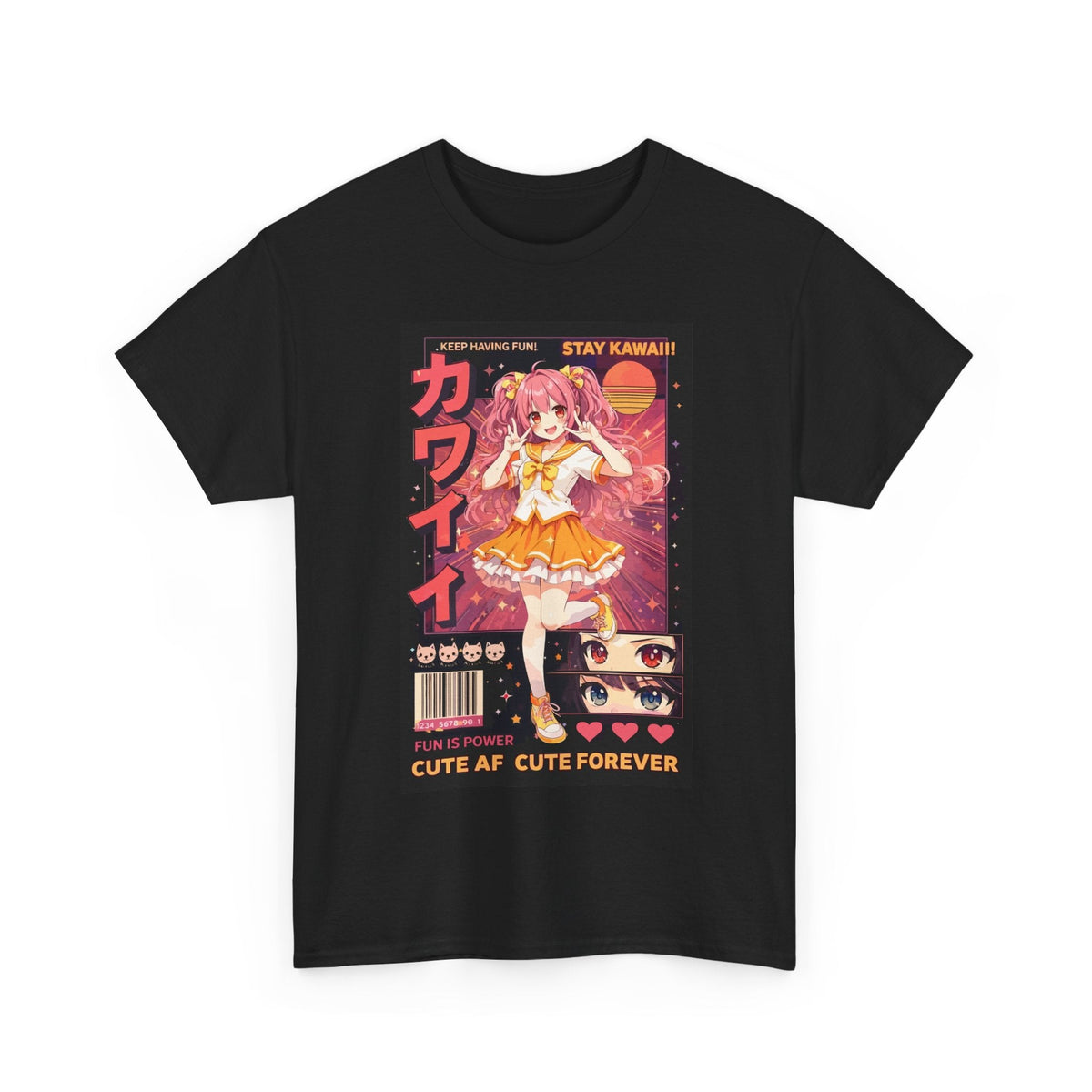 Kawaii Anime Girl T-Shirt – Japanisch inspiriertes Grafik-T-Shirt