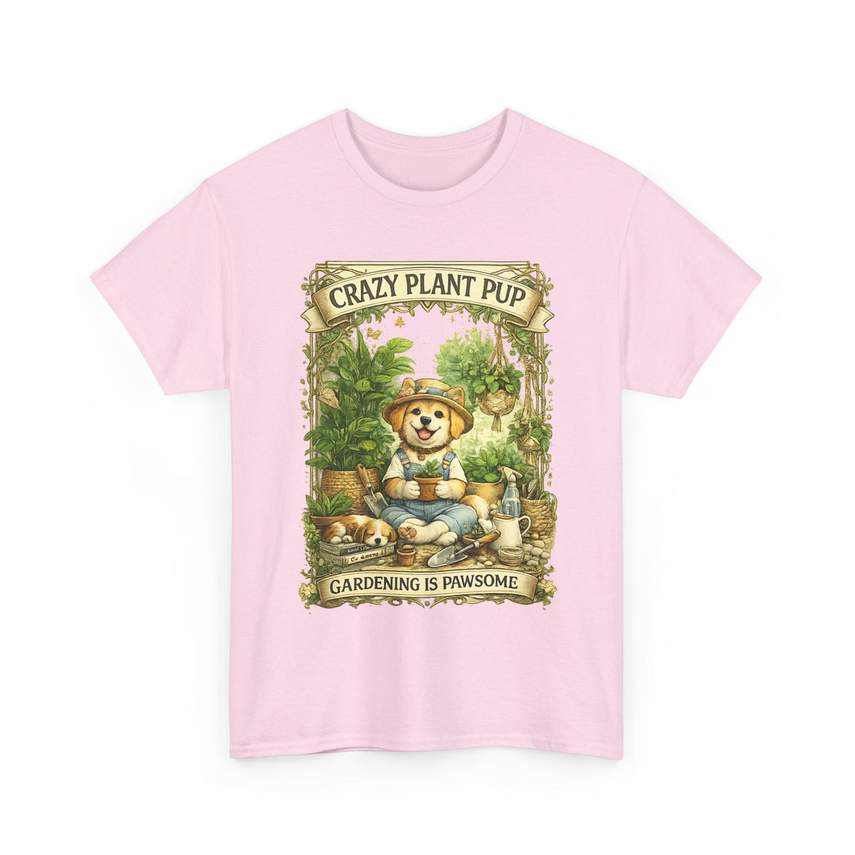 Crazy Plant Pup T-Shirt – Lustiger Hund & Pflanzenfan Grafik-T-Shirt