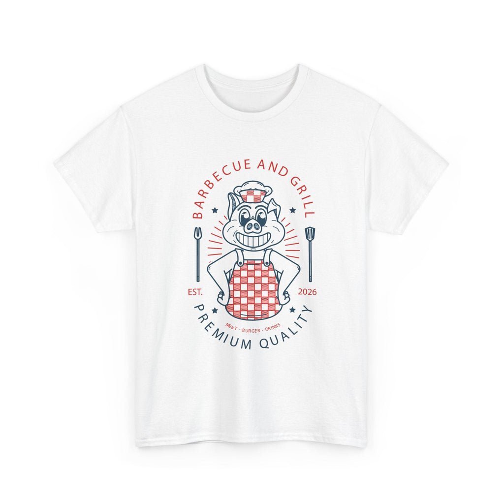 BBQ Pig Chef T-Shirt – Retro Barbecue & Grill Grafik-T-Shirt