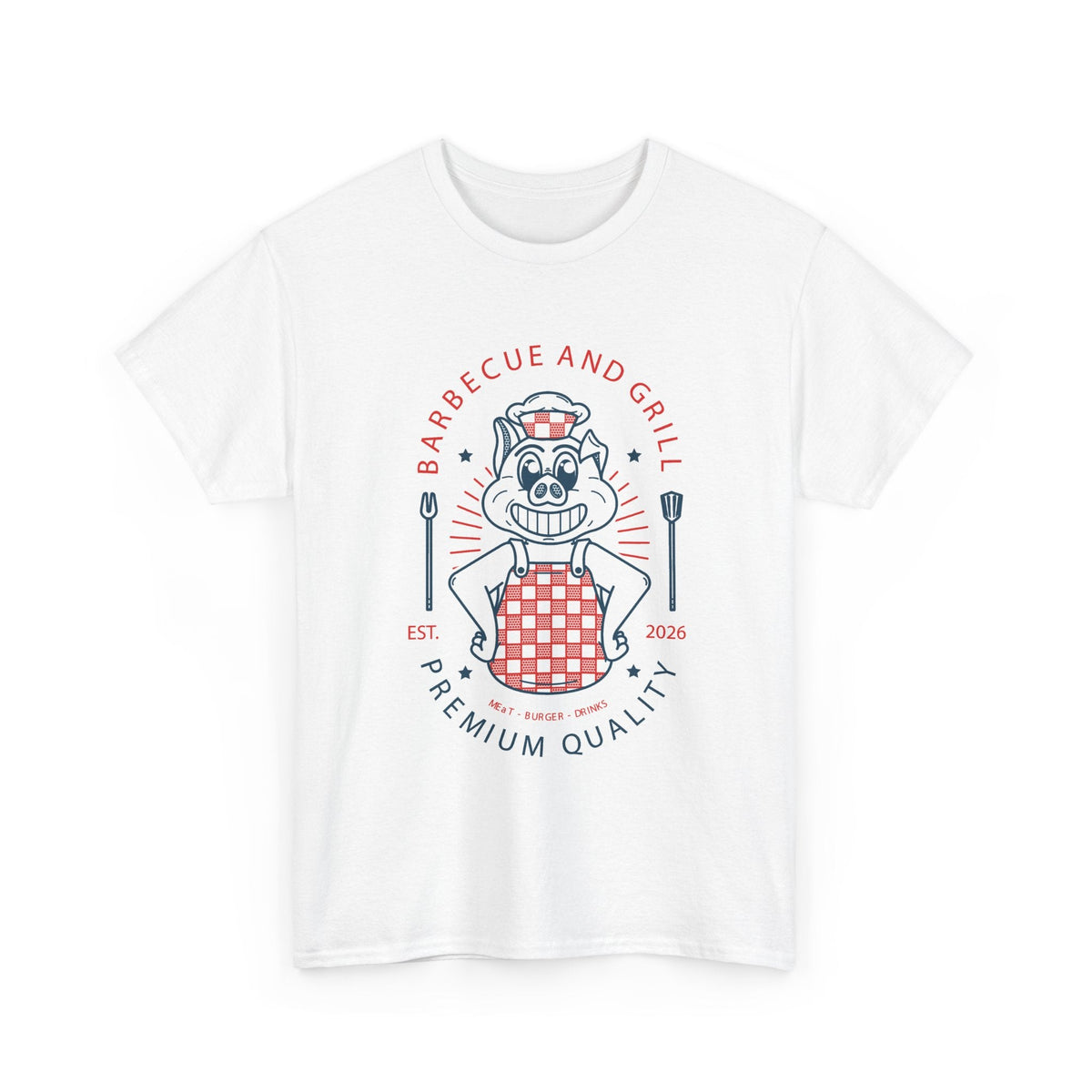 BBQ Pig Chef T-Shirt – Retro Barbecue & Grill Grafik-T-Shirt