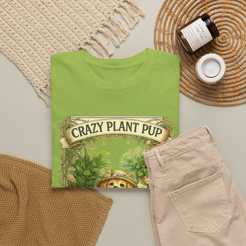 Crazy Plant Pup T-Shirt – Lustiger Hund & Pflanzenfan Grafik-T-Shirt
