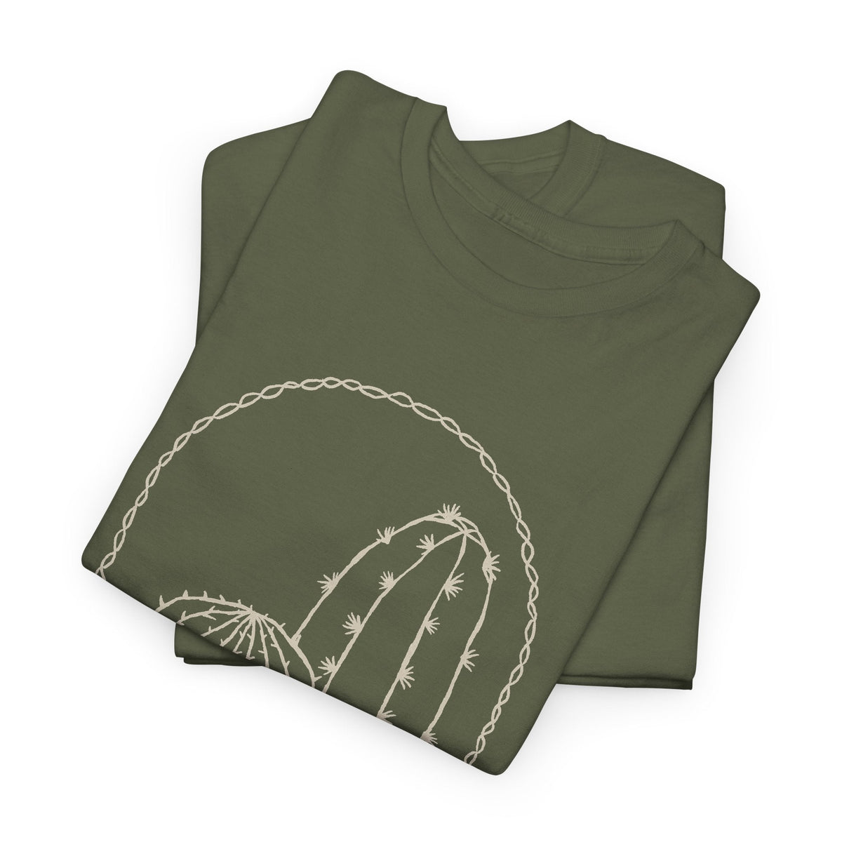 Minimal Cactus T-Shirt – Wüsten-Line-Art Unisex Grafik-T-Shirt