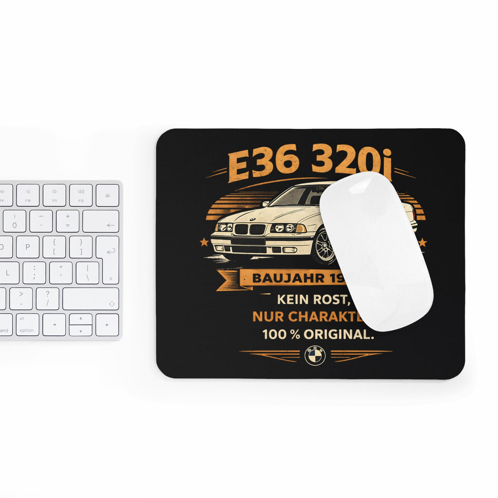 BMW E36 320i Mousepad – Baujahr 1992 Youngtimer Design – Mousepad von Kalabula, 23,2 × 19,4 cm