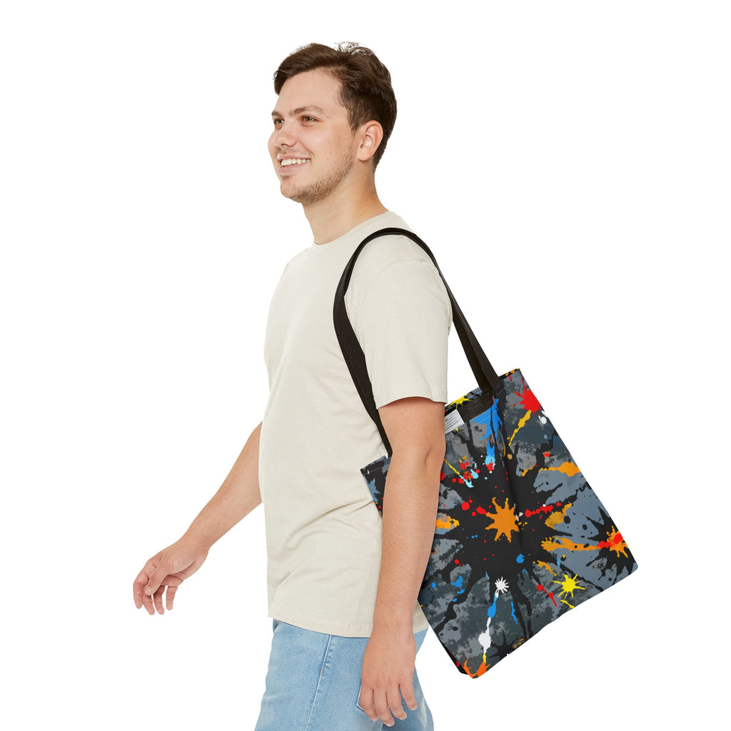Abstrakte Kunst Stofftasche – Color Splash Design