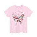 “You Are Free to Fly” Butterfly T-Shirt – Blumen & Inspiration Grafik-T-Shirt