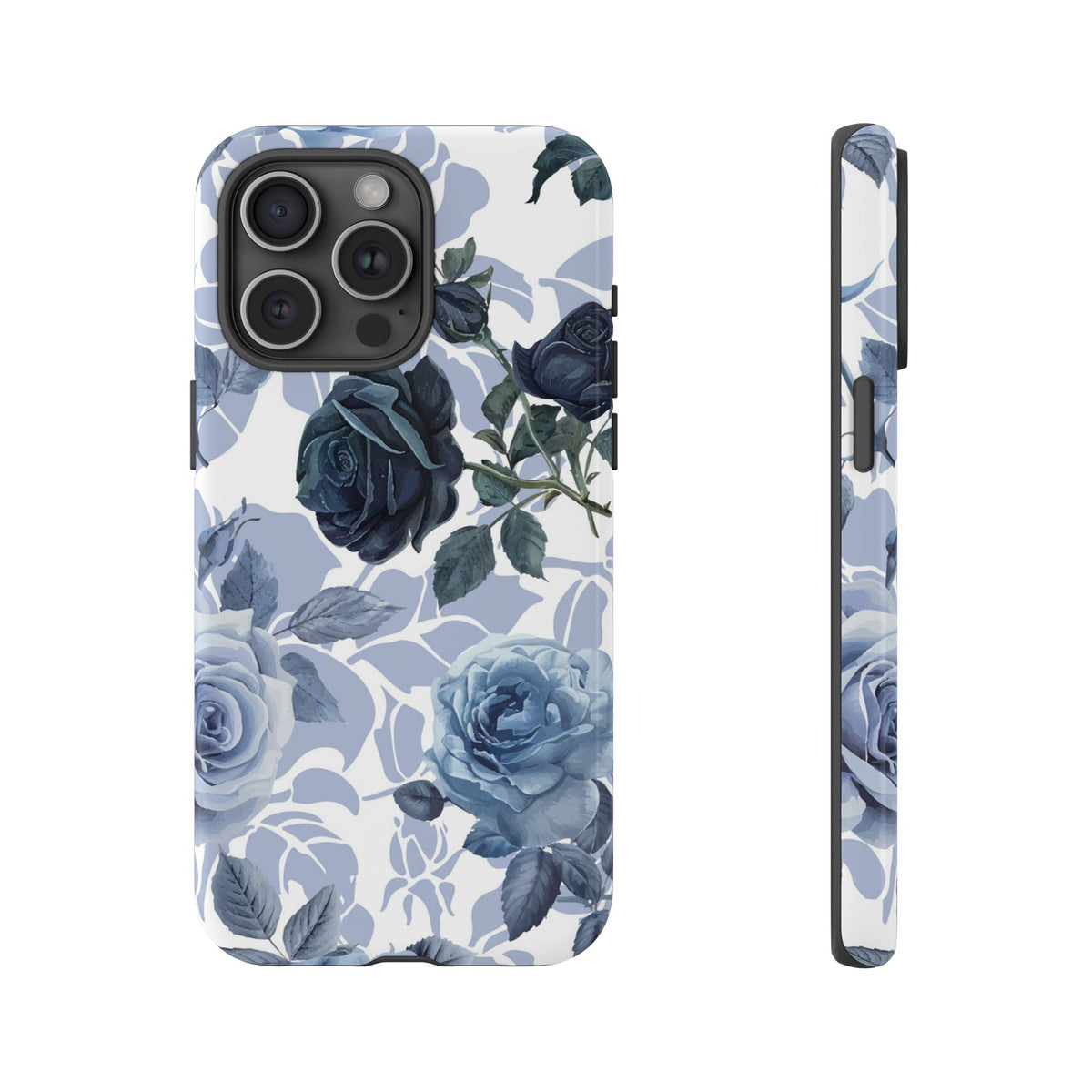 Blaue Rose Handyhülle – Elegante robuste Handyhülle mit Blumen