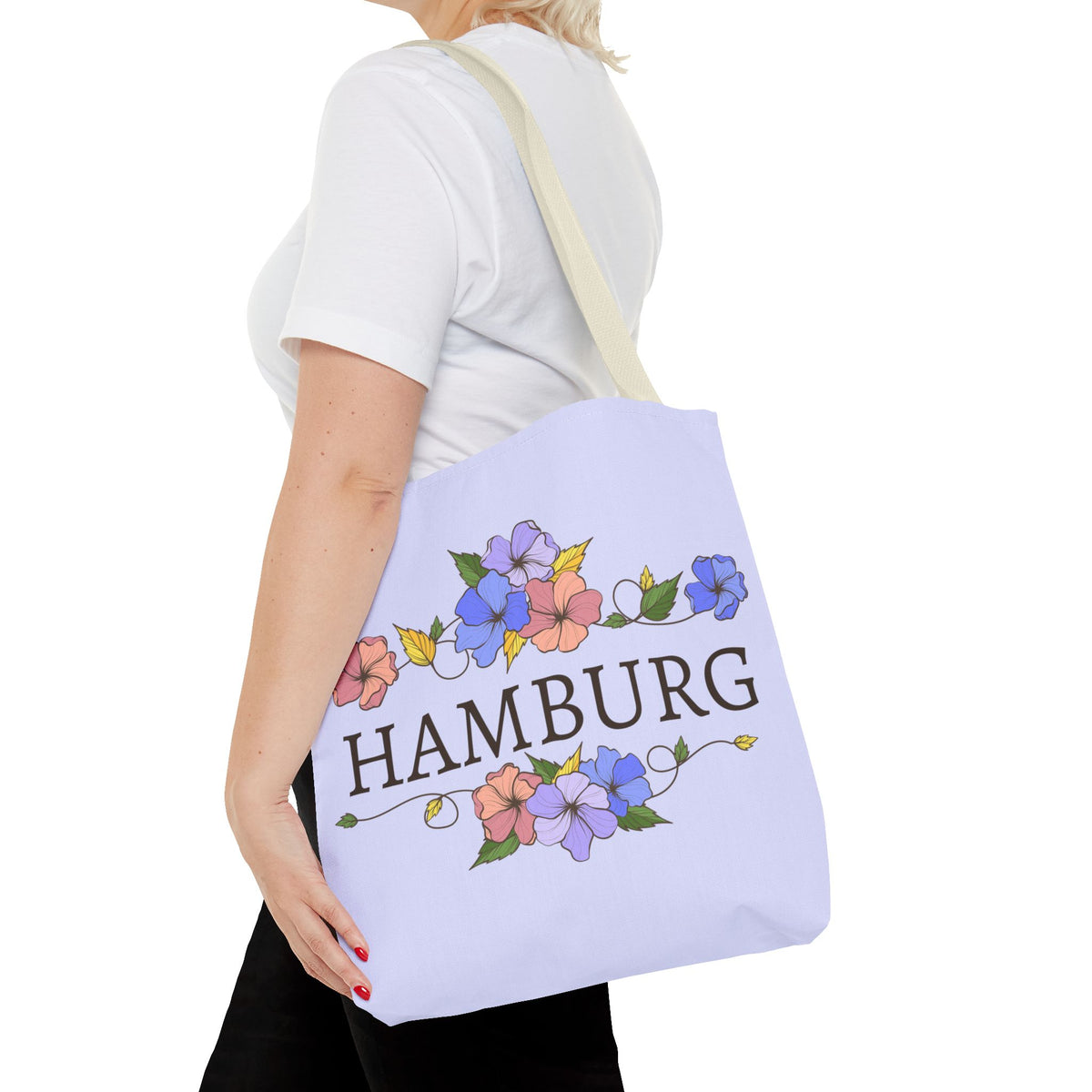 Hamburg Stofftasche – Florales City Design