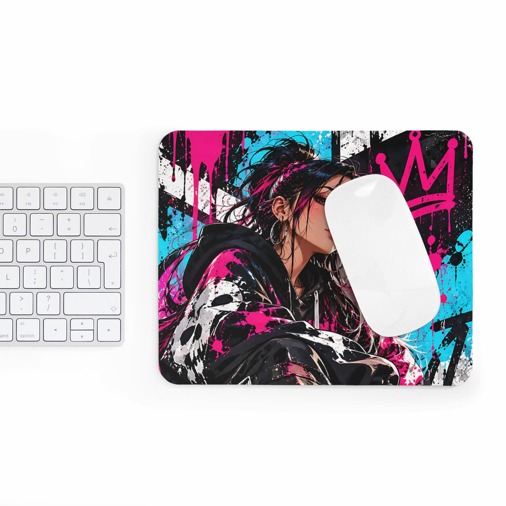 Anime Streetwear Mousepad – Pink Graffiti Design