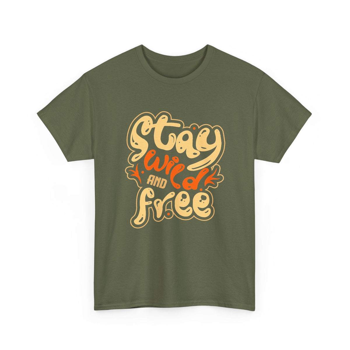 “Stay Wild and Free” T-Shirt – Boho & Natur Grafik-T-Shirt