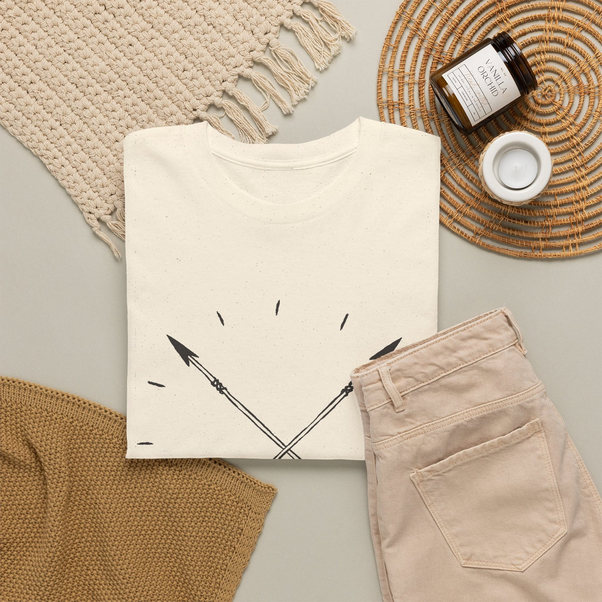 Crossed Arrows T-Shirt – Minimal Boho Outdoor & Abenteuer Grafik-T-Shirt