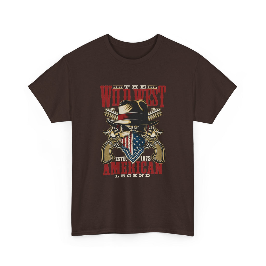 Wild West American Legend T-Shirt – Cowboy-Totenkopf Vintage Western T-Shirt