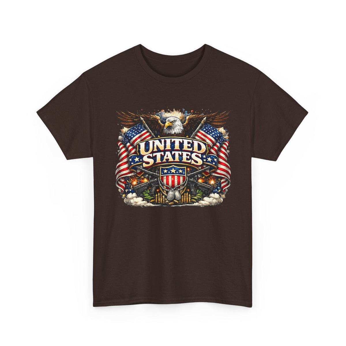 USA Patriotisch T-Shirt – US-Adler & Flagge Grafik-T-Shirt
