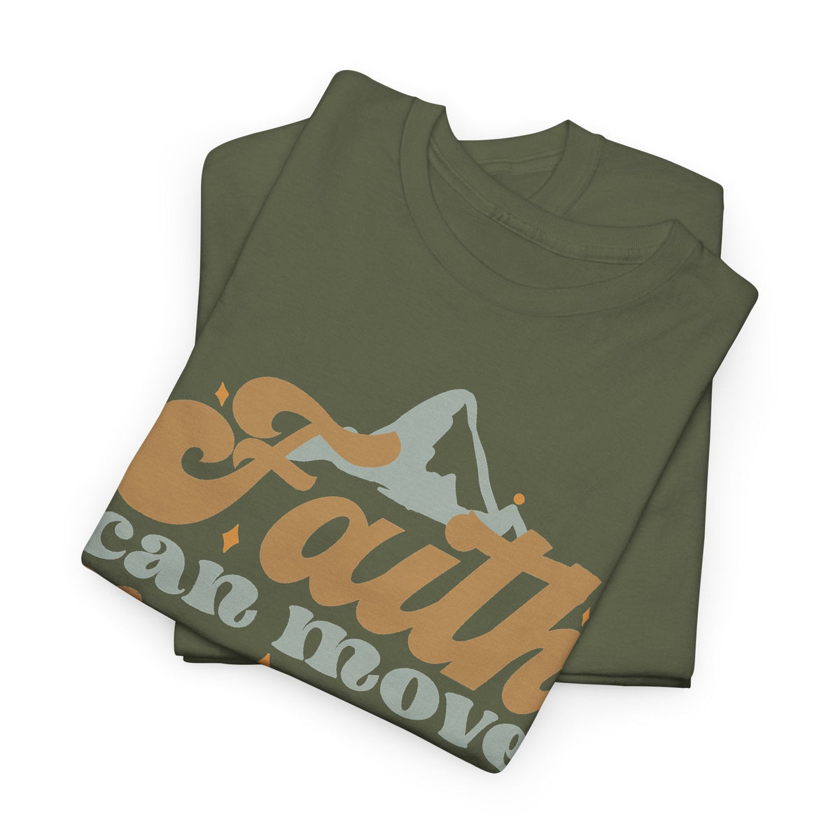 Faith Moves Mountains T-Shirt – Christlicher Glaube Grafik-T-Shirt